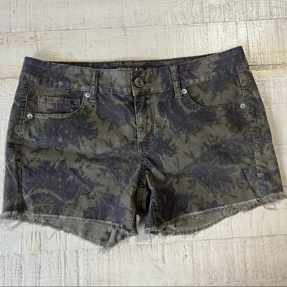 American Eagle Outfitters Pants - American Eagle paisley corduroy shorts size 10